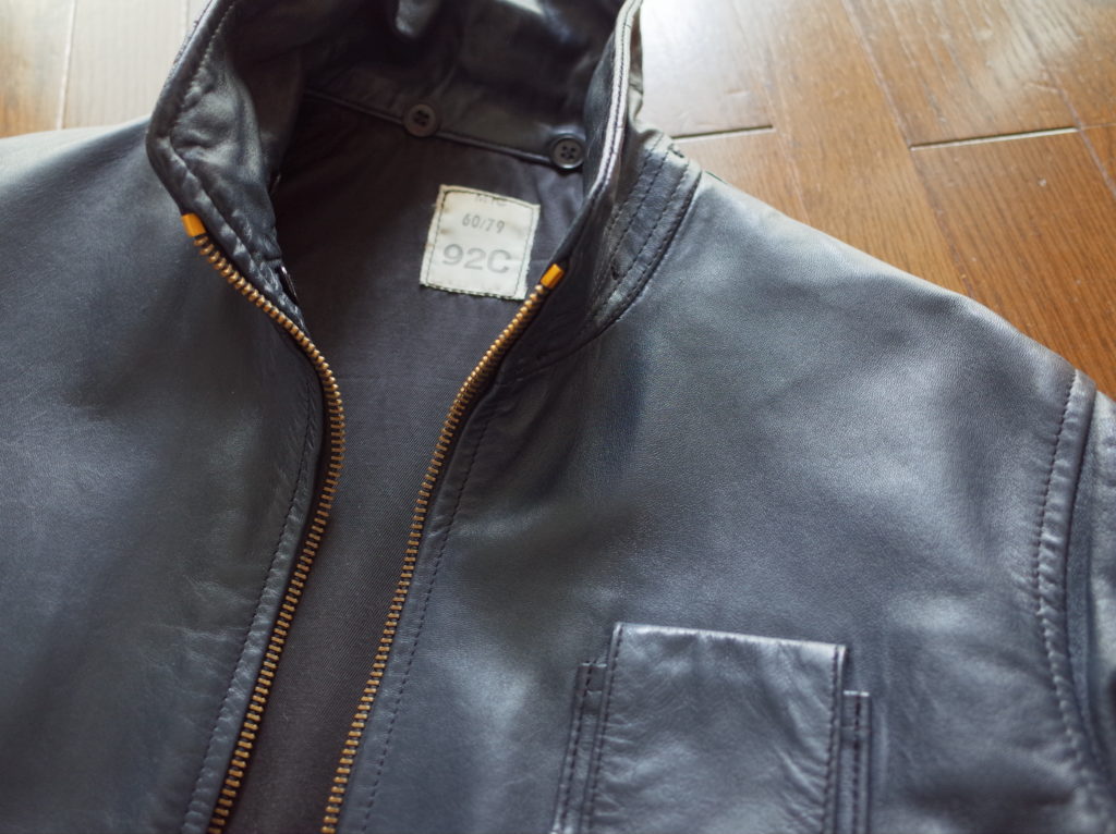 karma173vintageフランス軍 パイロット レザー フライトジャケット 92L